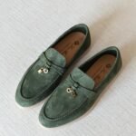 Loro Piana Summer Charms Walk Loafer - Olive Green