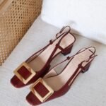 Roger Vivier Belle Vivier Slingback - Maroon