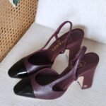 Chanel Slingback 90mm - Maroon