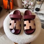 Hermes Chypre sandal - Burgundy