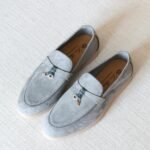 Loro Piana Summer Charms Walk Loafer - Gray