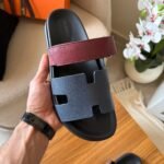 Hermes Chypre sandal - Men’s - Blue wth maroon