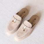 Loro Piana Babouche Charms Walk Loafer - Apricot with Line