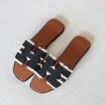 Hermès Oran Sandal - Brown denim