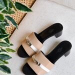 Hermes Gigi 50 sandal - Beige with white