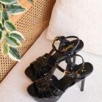 Saint Laurent Tribute Platform Sandals - Black