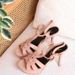 Saint Laurent Tribute Platform Sandals - Light Pink