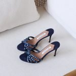 Aquazzura Tequila 10cm mules - Navy