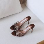 Aquazzura Tequila 10cm mules - Rose Gold
