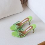 Aquazzura Tequila 10cm mules - Green