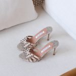 Aquazzura Tequila 10cm mules - Gold