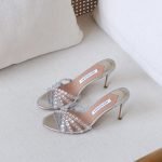 Aquazzura Tequila 10cm mules - Silver