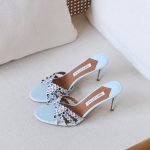 Aquazzura Tequila 10cm mules - Sky Blue