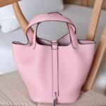 Hermes Picotin 18 Bag - Platinum Hardware - Light Pink