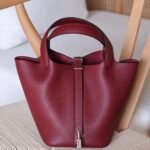 Hermes Picotin 18 Bag - Platinum Hardware - Maroon