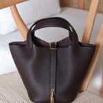 Hermes Picotin 18 Bag - Gold Hardware - Chocolate Brown