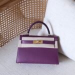 Hermes Mini Kelly bag - Gold hardware - Purple