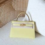 Hermes Mini Kelly bag - Gold hardware - Light Yellow