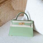 Hermes Mini Kelly bag - Gold hardware - Light Green