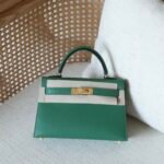 Hermes Mini Kelly bag - Gold hardware - Green