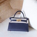 Hermes Mini Kelly bag - Gold hardware - Dark Blue