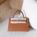 Hermes Mini Kelly Bag - Palladium Hardware - Brown