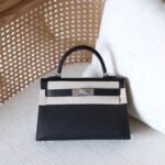 Hermes Mini Kelly Bag - Palladium Hardware - Black