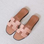Hermès Oran Sandal - Light pink with jewels