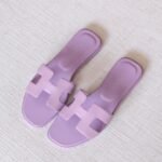 Hermès Oran Sandal - Light purple epsom