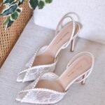 Andrea Wazen Katy Slingback Heels - White