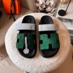 Hermes Chypre sandal - Dark Green