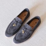 Loro Piana Summer Charms Walk Loafer - Dark Grey