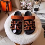 Hermes Chypre sandal - Leopard brown