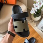 Hermes Chypre sandal - Men’s - Olive with Black