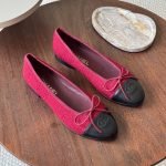 Chanel Ballerina | Ballet Flats - Tweed Red