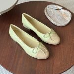 Chanel Ballerina | Ballet Flats - Beige-Green