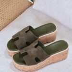 Hermes Eze 30 sandal - Olive
