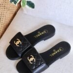 Chanel 2025 summer slipper - Full Balck