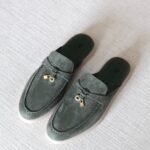 Loro Piana Babouche Charms Walk Loafer - Olive