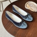 Chanel Ballerina | Ballet Flats - Blue-Gray Suede