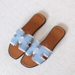 Hermès Oran Sandal - ‌Blue denim