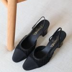 Chanel Slingback 65mm - Tweed Black