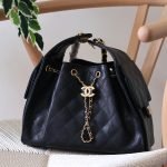 Chanel 25 Handbag - Black Cavier