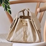 Chanel 25 Handbag - Beige Cream Caviar