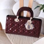 Dior Lady D-Joy Bag 26cm - Shining Burgundy