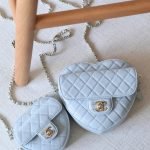 Chanel Heart bag - Mini & Large - Sky Blue