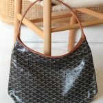 Goyard Hobo bag - Black with brown handles