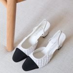 Chanel Slingback 65mm - Woven White