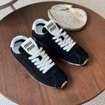Miu Miu Plume nappa sneakers - Black