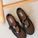 Alaïa Fishnet Ballet Flats - Black